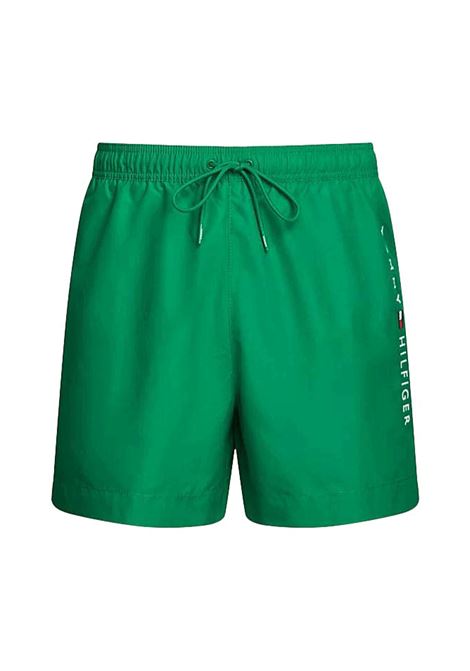 Costume Tommy Jeans Original Medium Drawstring Verde Uomo TOMMY HILFIGER SWIMWEAR | Costumi | UM0UM03258-L4B